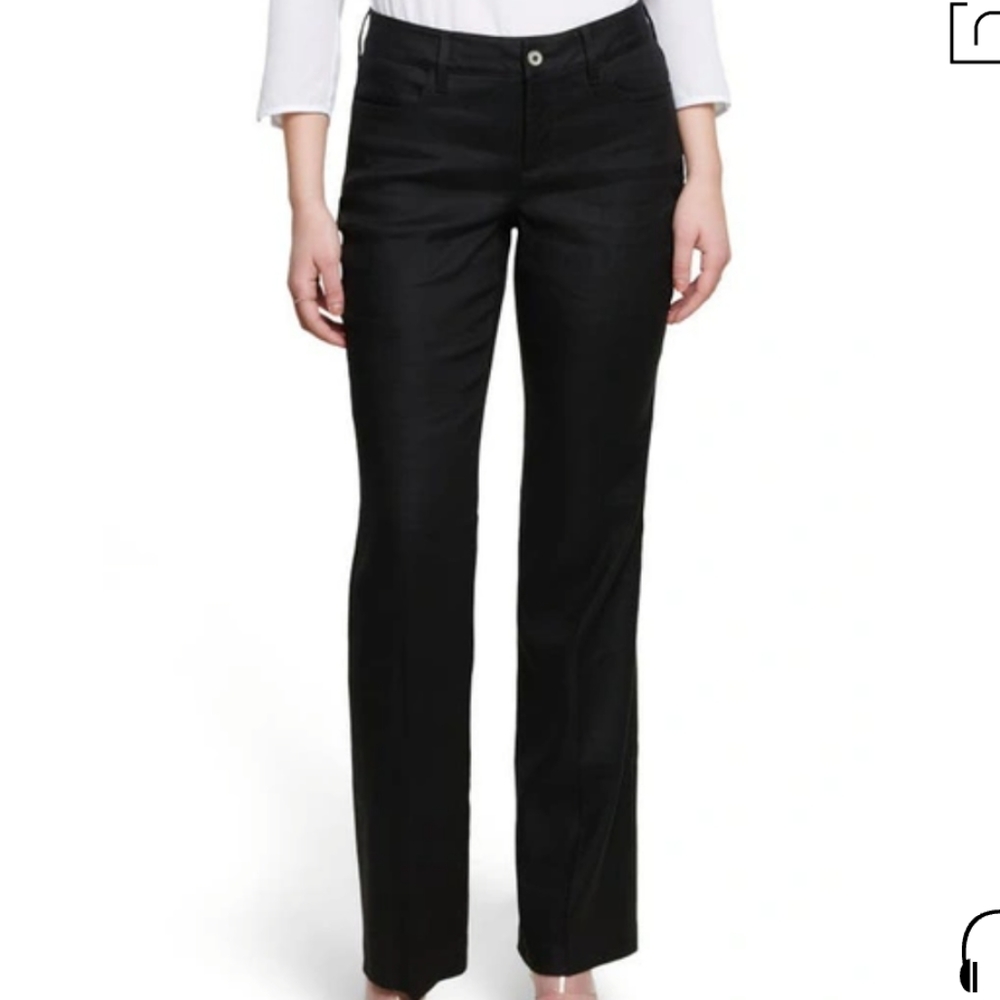 NYDJ Curves 360 Linen Blend Trouser Black Size 18